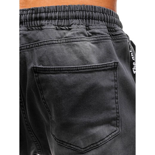 Spodnie jeansowe baggy męskie antracytowe  Denley 2045 Denley  L 
