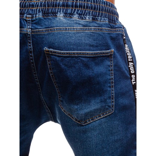Spodnie jeansowe baggy męskie granatowe Denley 2045 Denley  L 