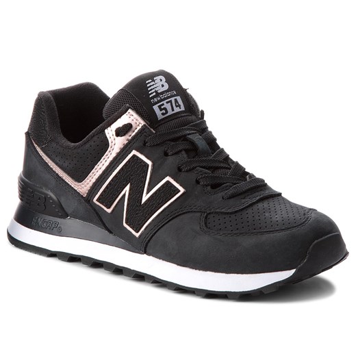 Sneakersy NEW BALANCE - WL574NBK Czarny  New Balance 37.5 eobuwie.pl