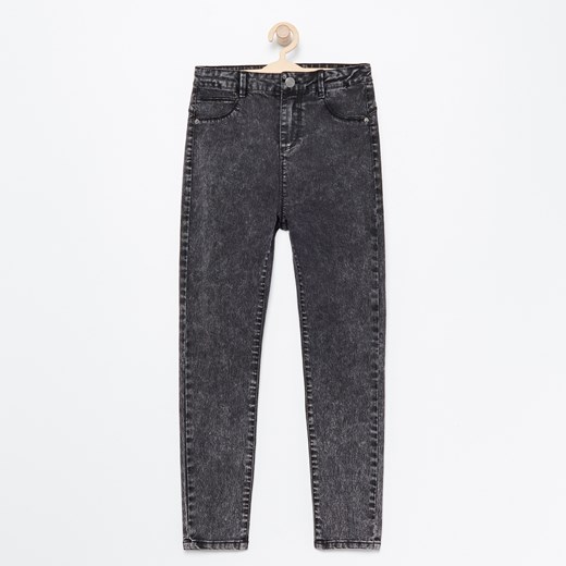 Reserved - Spodnie jeansowe z wysokim stanem - Szary  Reserved 146 