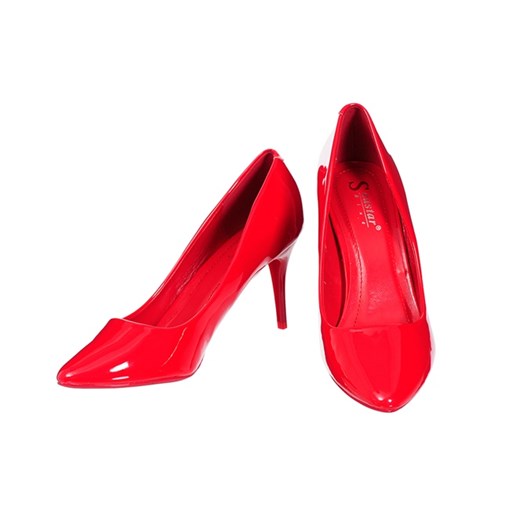 SZPILKI LAKIEROWANE CZERWONE SEASTAR czerwony Seastar 39 Family Shoes