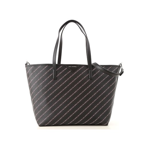 Karl Lagerfeld Torba typu Tote, czarny, Powlekany canvas, 2021