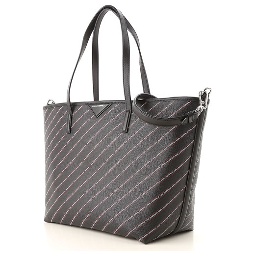 Karl Lagerfeld Torba typu Tote, czarny, Powlekany canvas, 2021