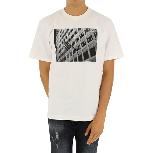 Calvin Klein Koszulka dla Mężczyzn, Biały, Bawełna, 2017, M S Calvin Klein  S RAFFAELLO NETWORK