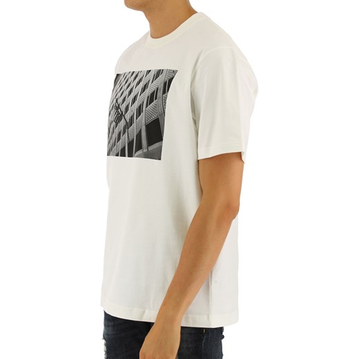 Calvin Klein Koszulka dla Mężczyzn, Biały, Bawełna, 2017, M S Calvin Klein  M RAFFAELLO NETWORK