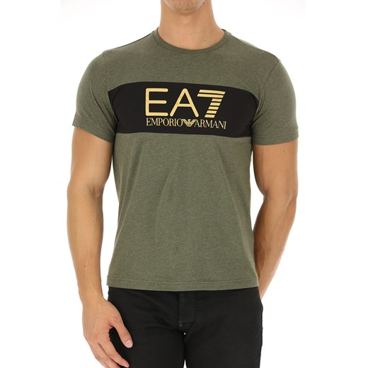 Emporio Armani Koszulka dla Mężczyzn, Wojskowy zielony, Bawełna, 2017, L M S XL XXL Emporio Armani  XL RAFFAELLO NETWORK