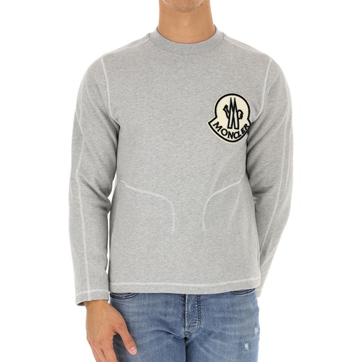 Moncler Bluza dla Mężczyzn, Szary, Bawełna, 2017, M S Moncler S RAFFAELLO NETWORK