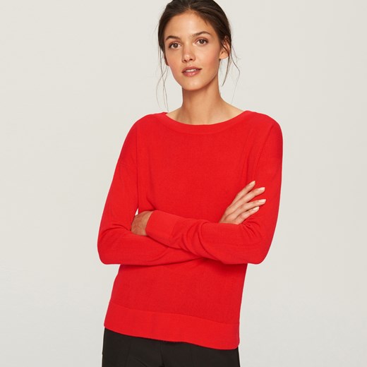 Reserved - Sweter z wiązaniem z tyłu - Czerwony Reserved  M 