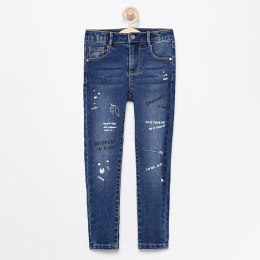 Reserved - Spodnie jeansowe slim fit - Niebieski  Reserved 122 