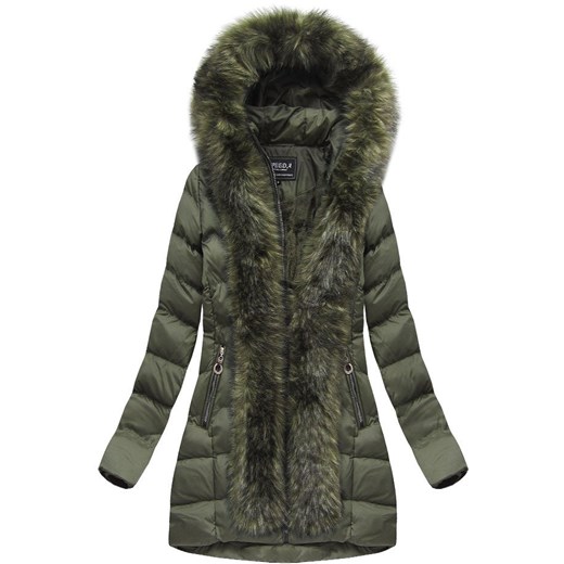 PIKOWANA KURTKA Z KAPTUREM KHAKI (W756-1) Speed.A  L (40) goodlookin.pl