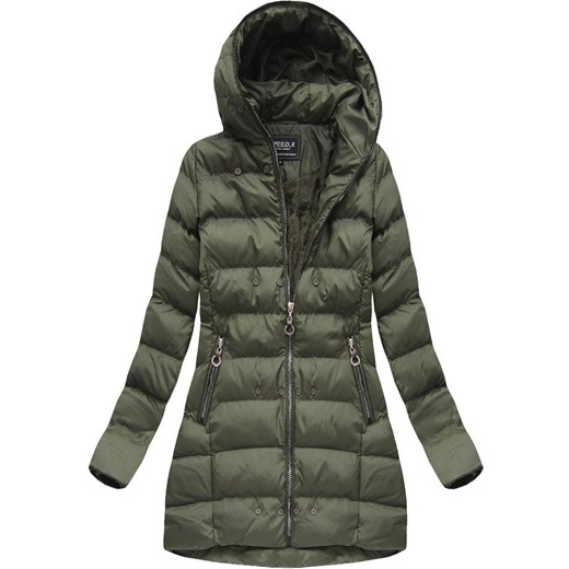 PIKOWANA KURTKA Z KAPTUREM KHAKI (W756-1)  Speed.A XL (42) goodlookin.pl