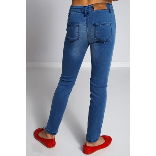 Spodnie jeansowe dziewczęce ze szwem NDZ206 fasardi  122 okazja fasardi.com 