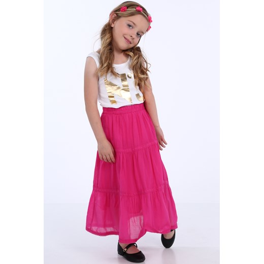 Spódniczka dziewczęca maxi amarantowa NDZ55001 fasardi 146 fasardi.com