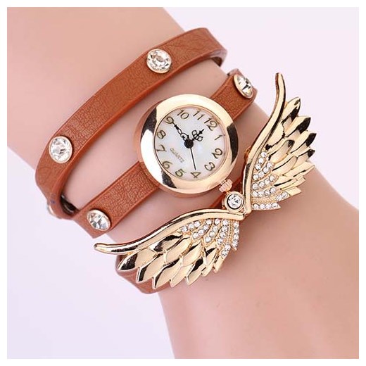 Zegarek Angel Wings - Brązowy