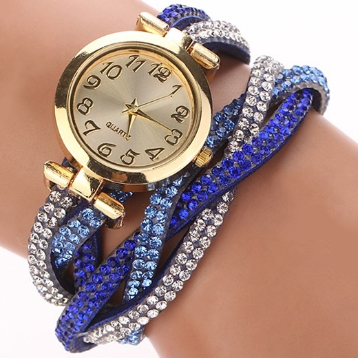 Zegarek Feminino Crystal - Niebieski