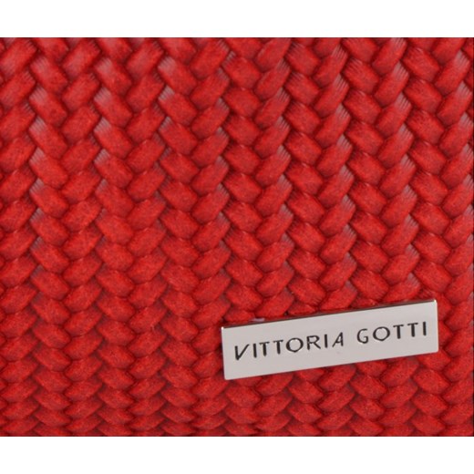 Damskie Torebki Skórzane ShopperBag XL renomowanej marki Vittoria Gotti Czerwone (kolory) Vittoria Gotti   PaniTorbalska
