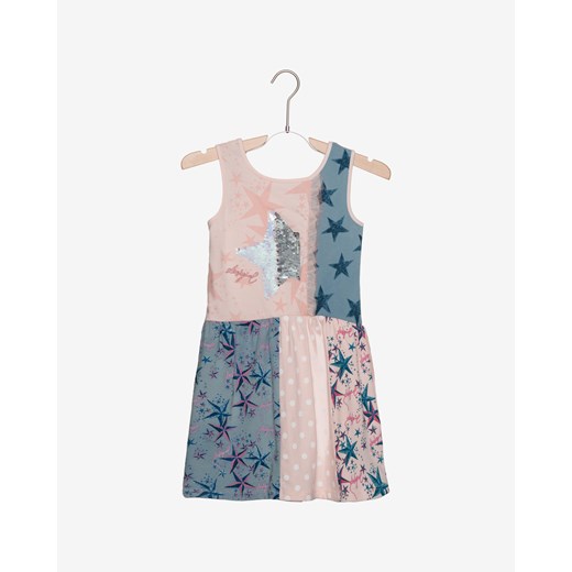 Desigual Annapolis Sukienka dziecięca 3-4 lat Różowy Beżowy