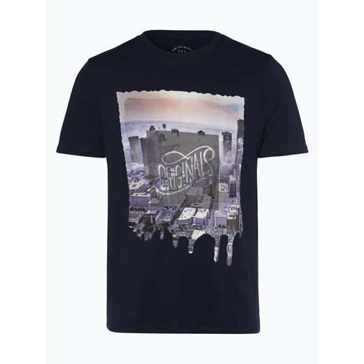 Jack & Jones - T-shirt męski – Autumn City, niebieski  Jack & Jones XXL vangraaf