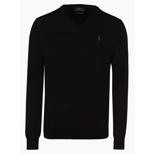 Polo Ralph Lauren - Męski sweter z wełny merino – Slim Fit, czarny  Polo Ralph Lauren XXL vangraaf