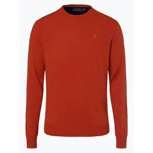 Polo Ralph Lauren - Męski sweter z wełny merino, pomarańczowy Polo Ralph Lauren  XL vangraaf