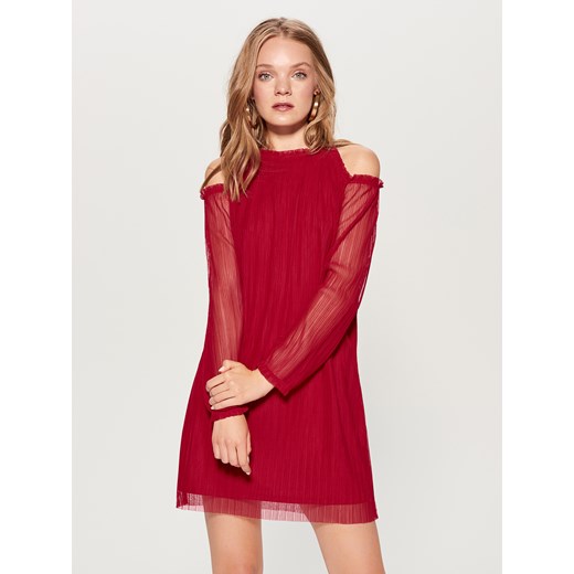 Mohito - Czerwona sukienka z szyfonu - Czerwony  Mohito XS 
