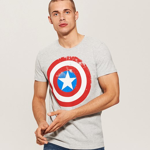 House - T-shirt kapitan ameryka - Jasny szar  House XL 