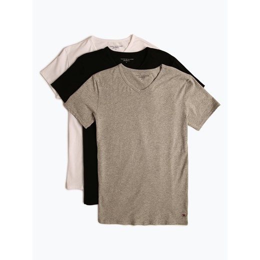 Tommy Hilfiger T-shirty pakowane po 3 szt. Mężczyźni Dżersej biały jednolity ze sklepu vangraaf w kategorii T-shirty męskie - zdjęcie 56559031