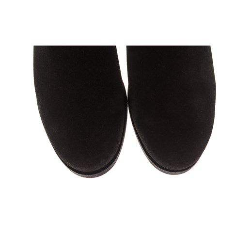 MUSZKIETERKI SKÓRA CZARNY ZAMSZ  K400 WĄŻ  Lafemmeshoes 38 lafemmeshoes.pl