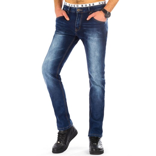 Spodnie jeansowe męskie granatowe (ux0835)