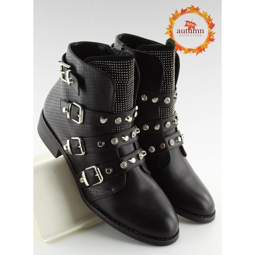Botki z ćwiekami czarne HQ908 BLACK 41 kupbuty.com