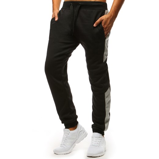 Spodnie męskie dresowe czarne (ux1339)  Dstreet L 