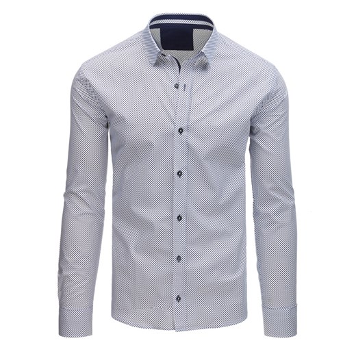 Koszula męska elegancka we wzory biała (dx1509) Dstreet  XL 