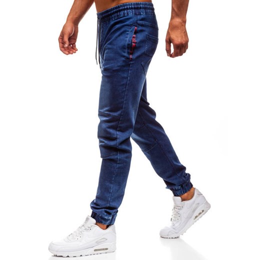 Spodnie jeansowe joggery męskie granatowe Denley Y260B  Denley 2XL 