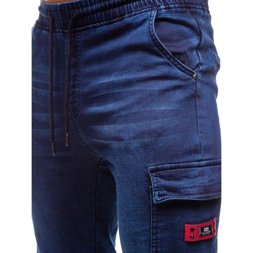 Spodnie jeansowe joggery męskie granatowe Denley Y271 Denley  XL 