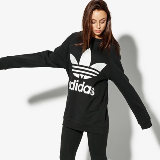 ADIDAS BLUZA OVERSIZED SWEAT ADICOLOR czarny Adidas XS okazyjna cena galeriamarek.pl 