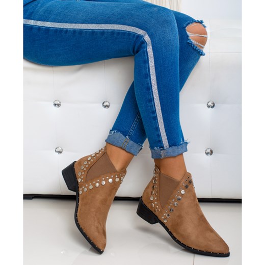 Botki sztyblety Lady Indigo Karmelowe 39 MadamRock