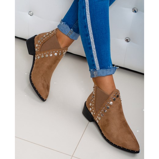 Botki sztyblety Lady Indigo Karmelowe 38 MadamRock