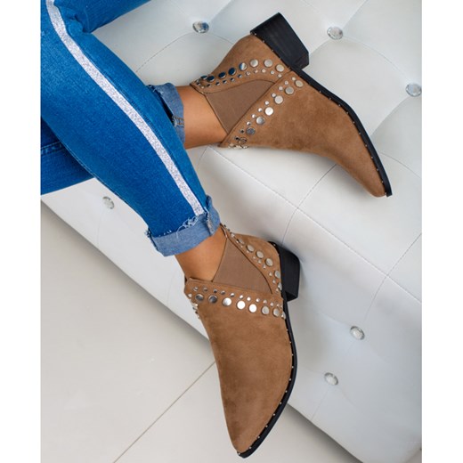 Botki sztyblety Lady Indigo Karmelowe 40 MadamRock