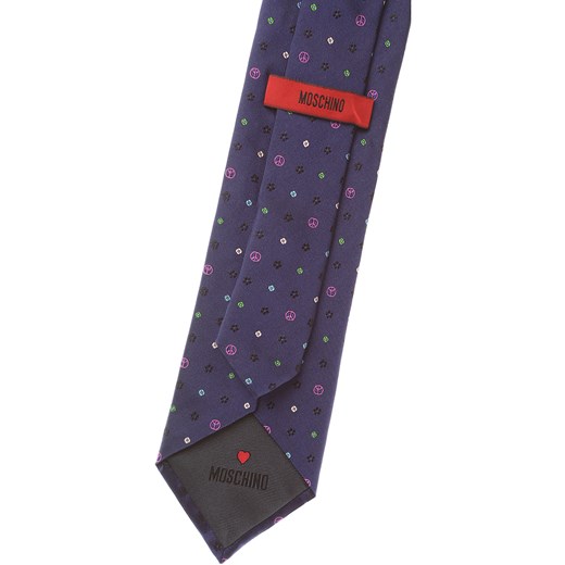 Moschino Krawaty Na Wyprzedaży, Granatowy niebieski, Jedwab, 2017 Moschino  One Size promocja RAFFAELLO NETWORK 
