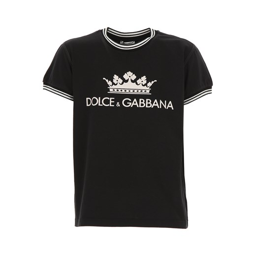 Dolce & Gabbana Koszulka Dziecięca dla Chłopców, Czarny, Bawełna, 2017, 10Y 12Y 4Y 6Y 8Y  Dolce & Gabbana 12Y RAFFAELLO NETWORK