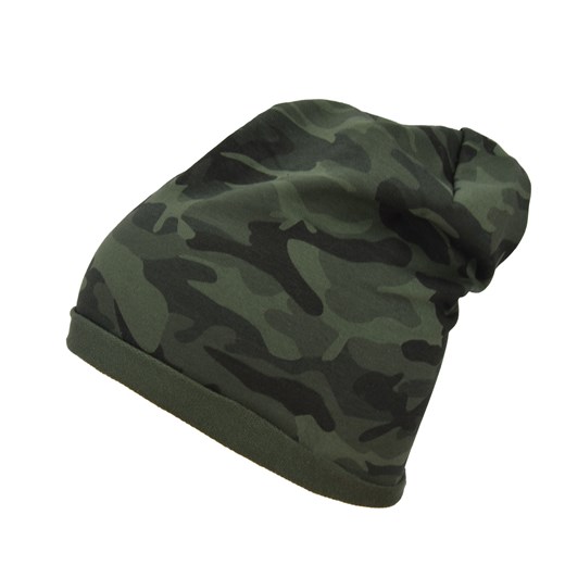 Czapka Beanie Krasnal UNISEX - Szary jasny || moro  Jk Collection uniwersalny JK-Collection