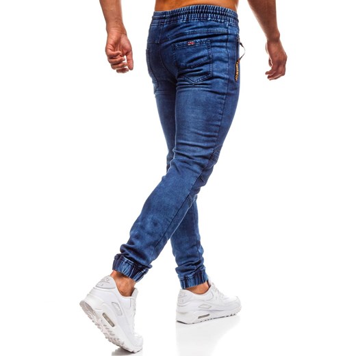 Spodnie jeansowe joggery męskie granatowe Denley Y269A Denley  L 