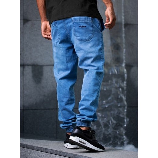 Name Pocket Stretch Jogger Baggy Jeans Light Blue Urbancity  L UrbanCity.pl promocja 
