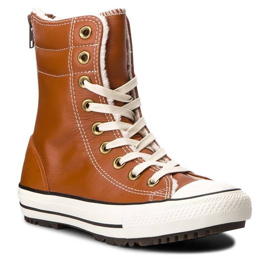 Trampki CONVERSE - Ctas Hi-Rise Boot Leather+Fur 553390C Antique Sepia/Parchment/Egret Converse  39 eobuwie.pl