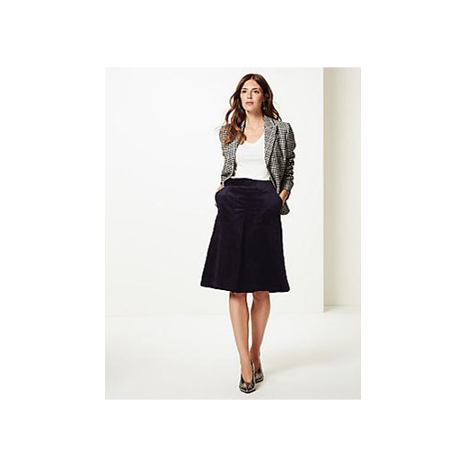 Corduroy A-Line Midi Skirt  Marks & Spencer   Marks&Spencer