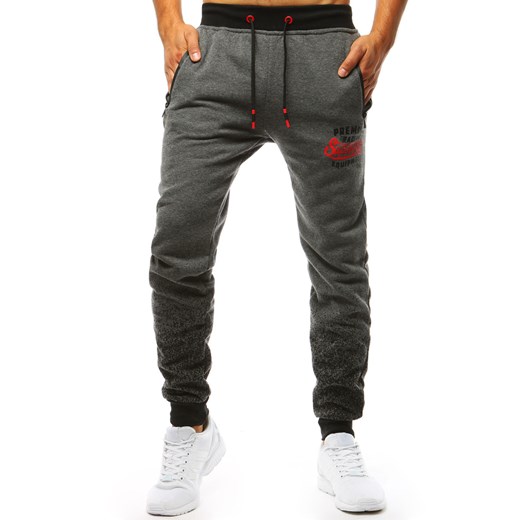 Spodnie dresowe męskie antracytowe (ux1372)  Dstreet L 