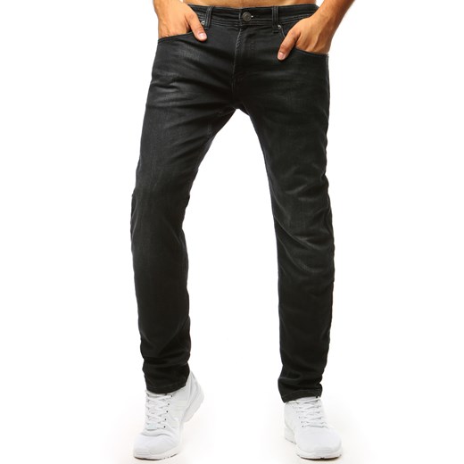 Spodnie jeansowe męskie czarne (ux1363) Dstreet  30 