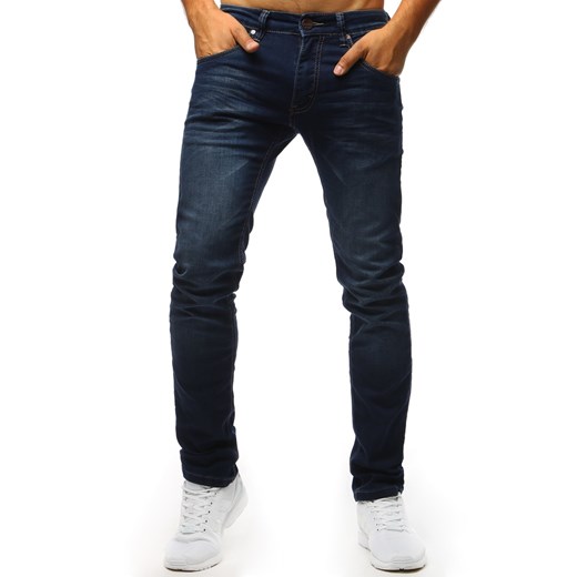 Spodnie jeansowe męskie granatowe (ux1309)  Dstreet 38 