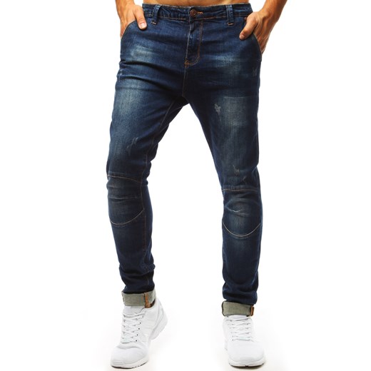 Spodnie jeansowe męskie niebieskie (ux1366) Dstreet  34 