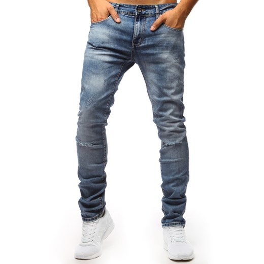 Spodnie jeansowe męskie niebieskie (ux1303)  Dstreet 31 
